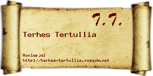 Terhes Tertullia névjegykártya